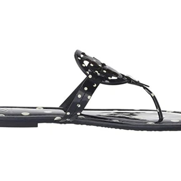 NIB Tory Burch Miller Flip Flop Sandals Shoes NAVY CLASSIC DOT 8, 9.5, 10 - Picture 6 of 10